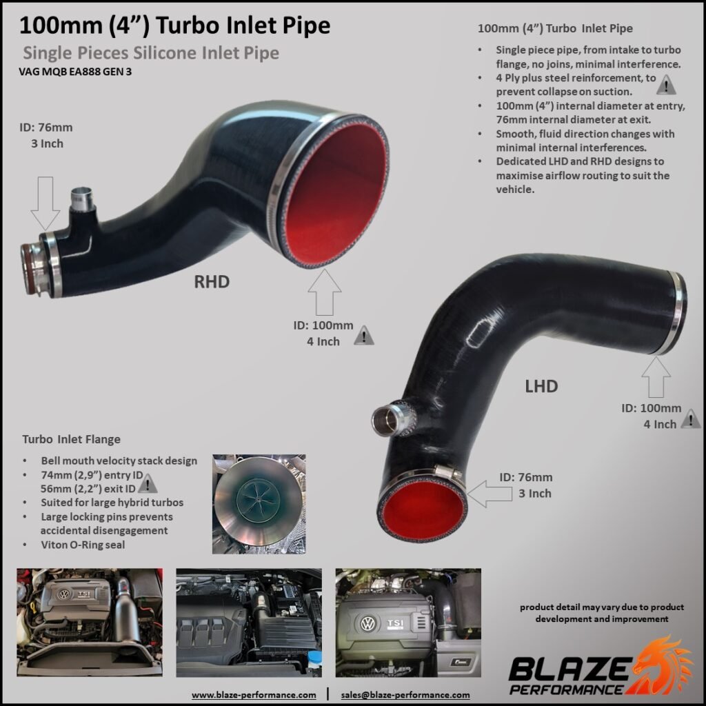 100mm turbo inlet pipe